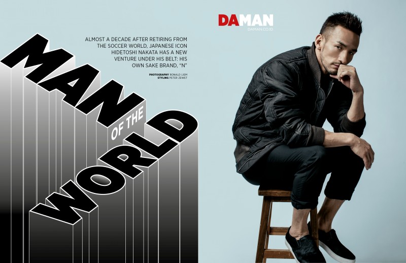 Hidetoshi Nakata photographed for Da Man