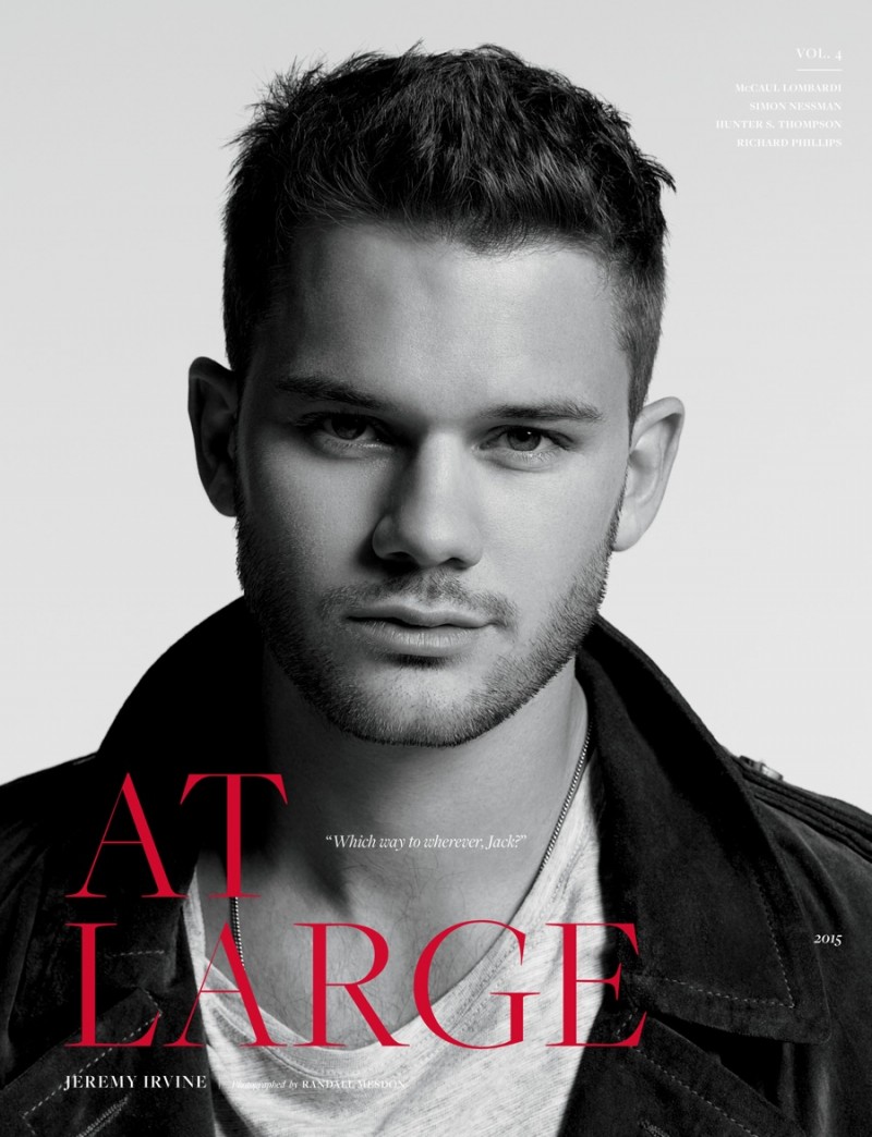 Jeremy Irvine covers At Large magazine