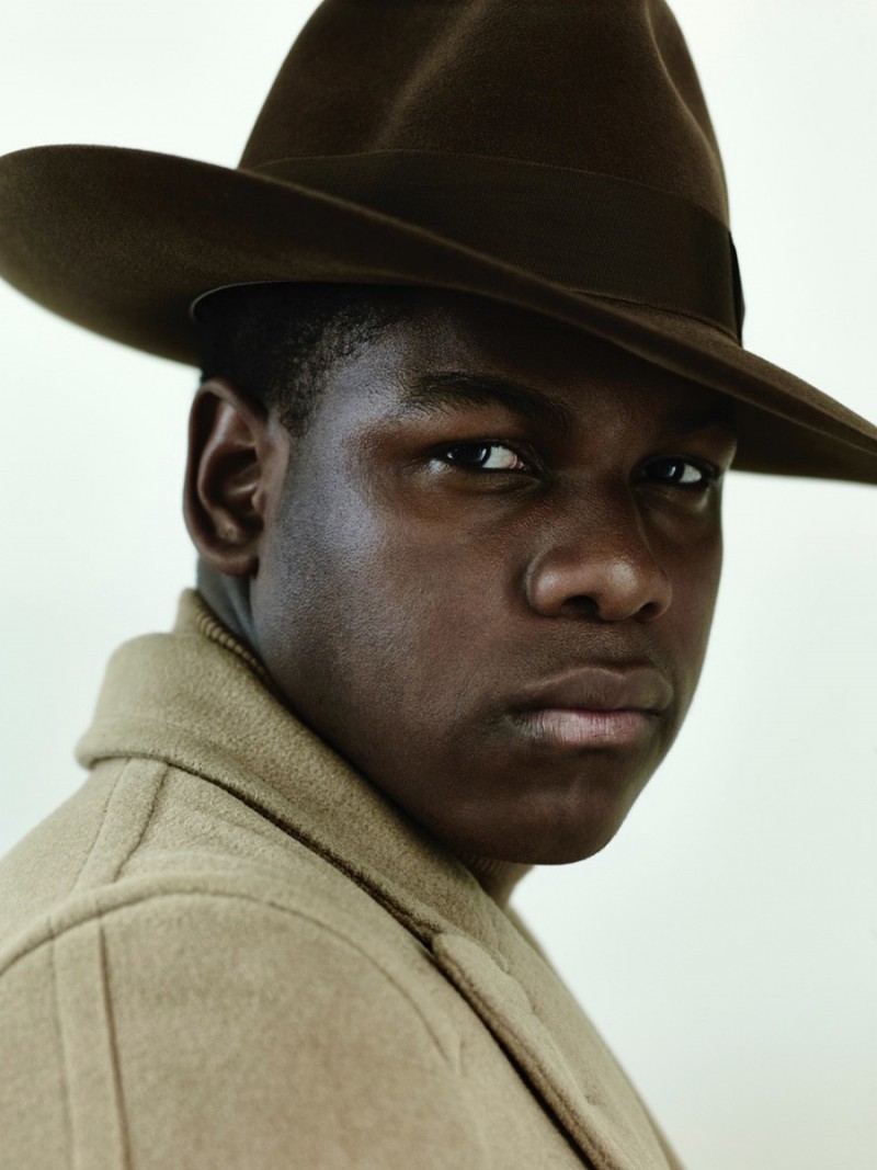 John Boyega rocks a stylish felt hat for British GQ.