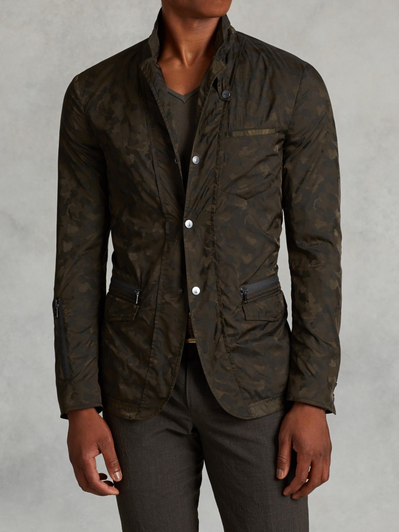 John Varvatos Resort 2016 Nylon Camouflage Jacket