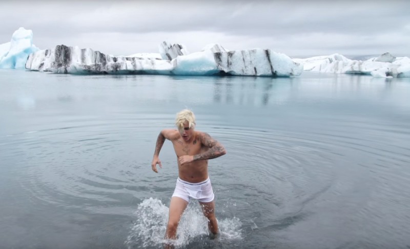 Justin Bieber runs in his Calvin Klein underwear for his Ill Show You music video.