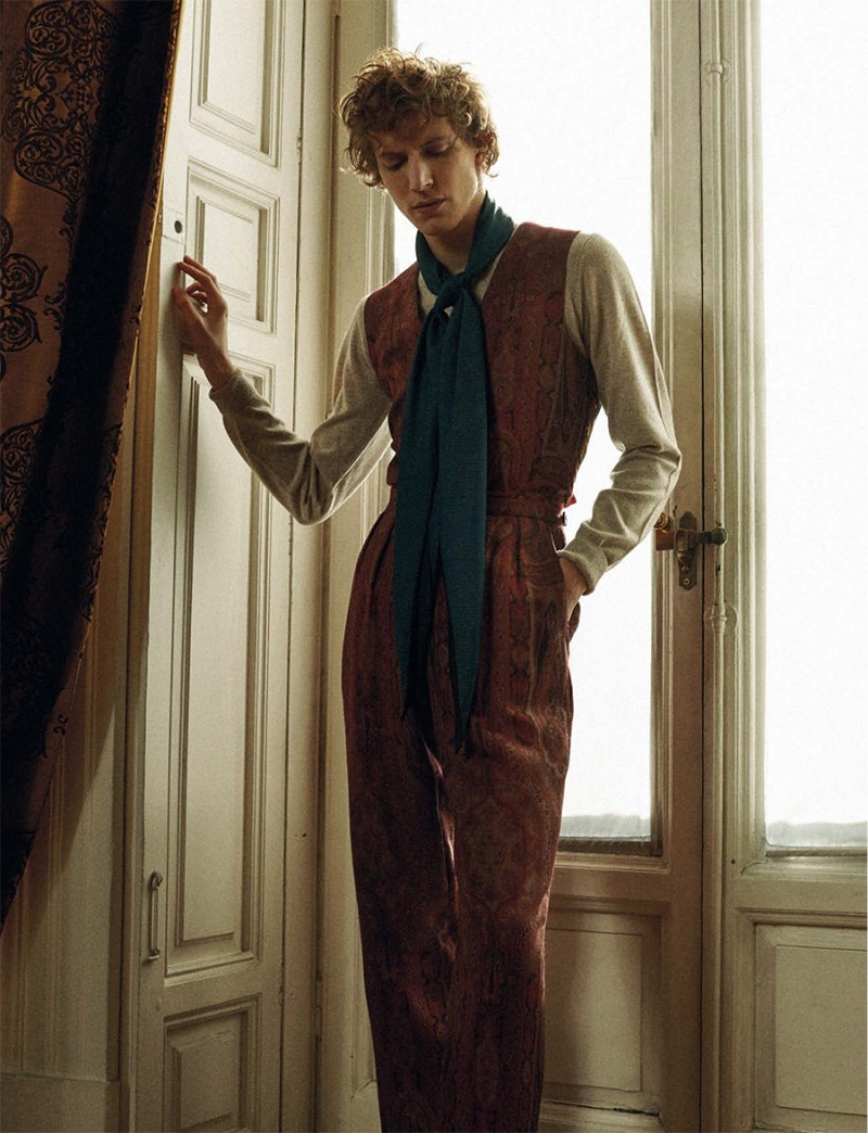 Xavier Buestel cuts an impressive shape in tailoring from Etro.