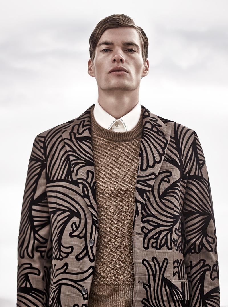 Model Philipp Schimdt photographed in Louis Vuitton for GQ Korea.