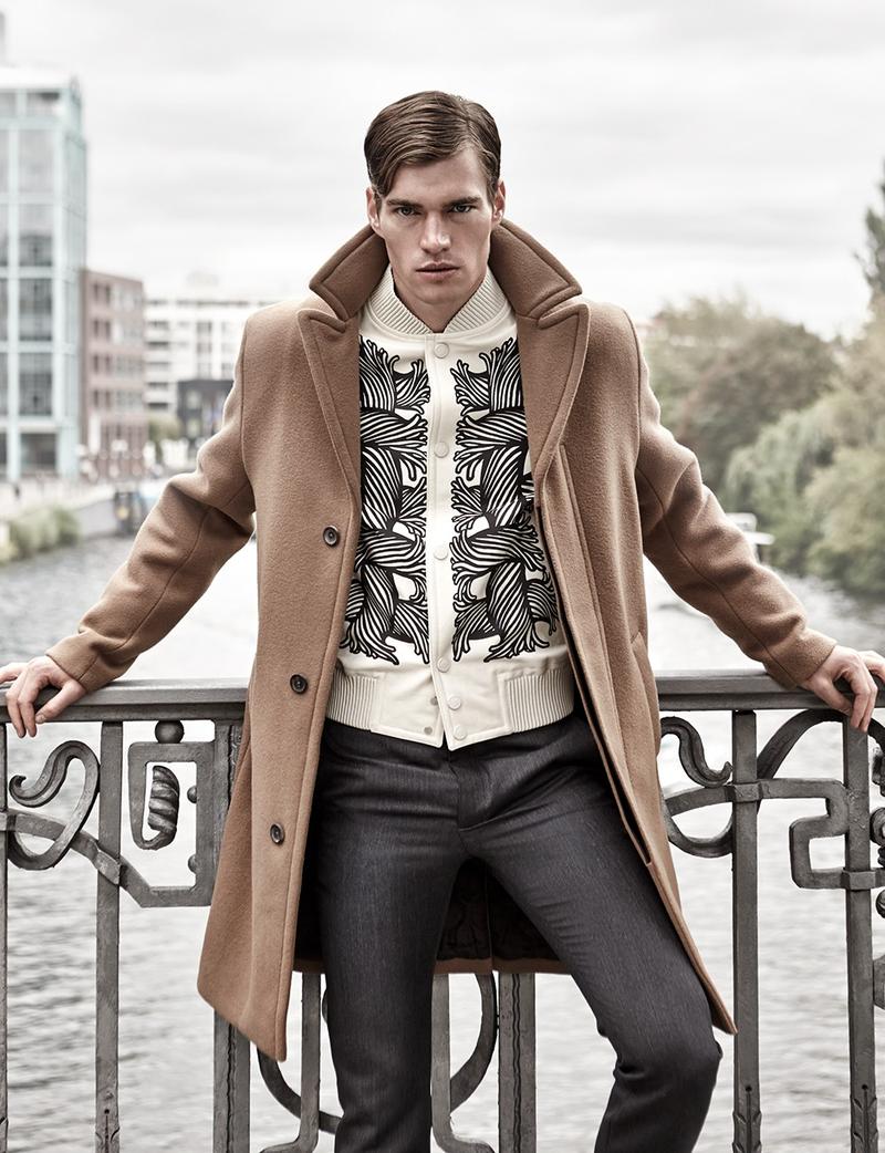 Model Philipp Schimdt photographed by Hong Jang Hyun in Louis Vuitton for GQ Korea.