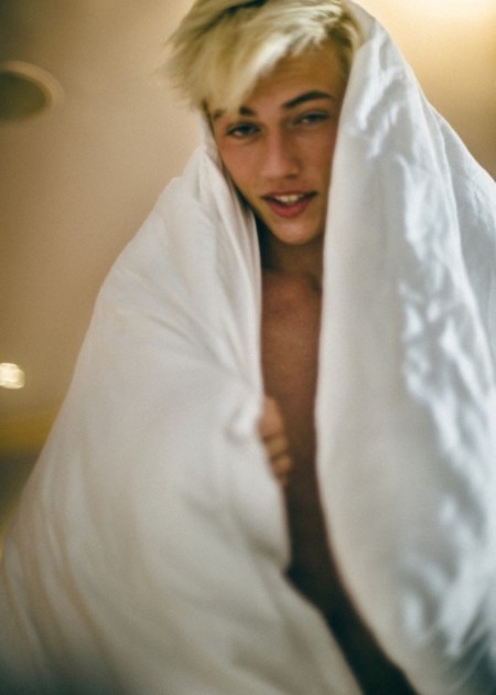 Lucky Blue Smith Captured in Bed for Paper Magazine