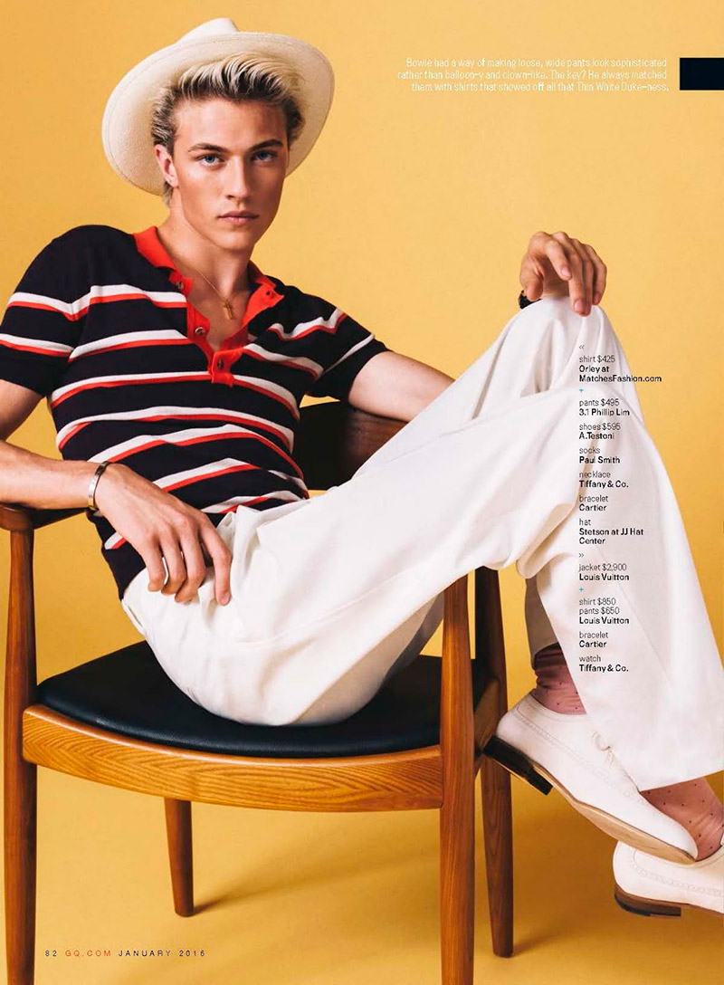 Lucky Blue Smith graces the pages of American GQ, wearing Orley and 3.1 Phillip Lim.