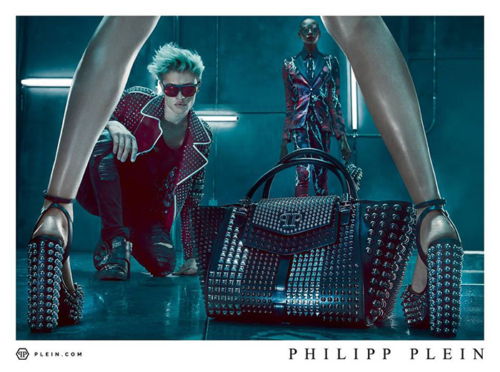 Lucky Blue Smith photographed by Steven Klein for Philipp Plein's spring-summer 2016 campaign.