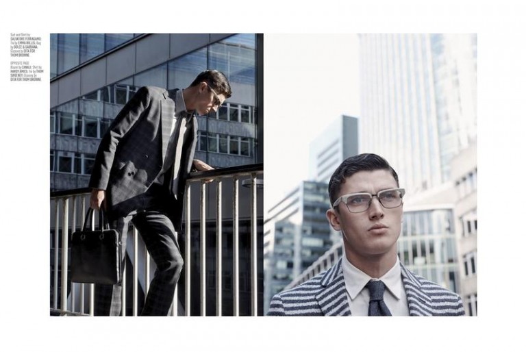 August Man: Matthew Holt Goes Geek Chic for Suiting Story – The Fashionisto