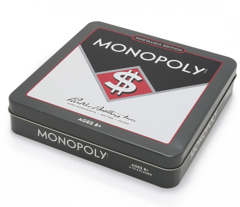 Monopoly Nostalgia Edition $25: "The classic banking game, Monopoly™, reissued in its original 1930s format. Full-size board. 8 die-cast tokens, wooden game pieces, vintage-inspired cards, and a built-in banker's tray. Tin box included."