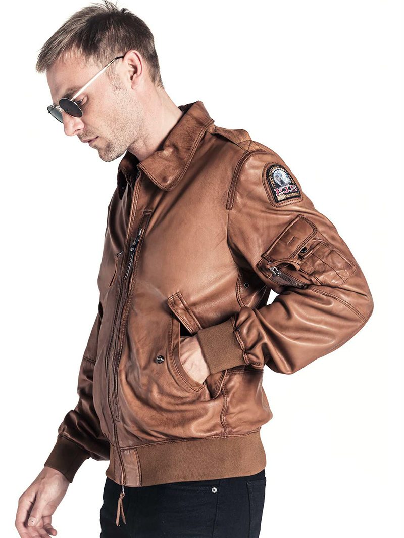Parajumpers Spring/Summer 2016: Leather Series Brigadier Leather Military Bomber Jacket