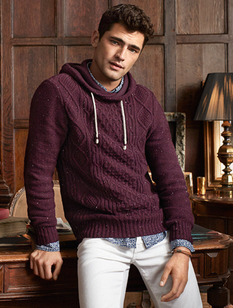 Sean O'Pry models winter fashions for H&M.