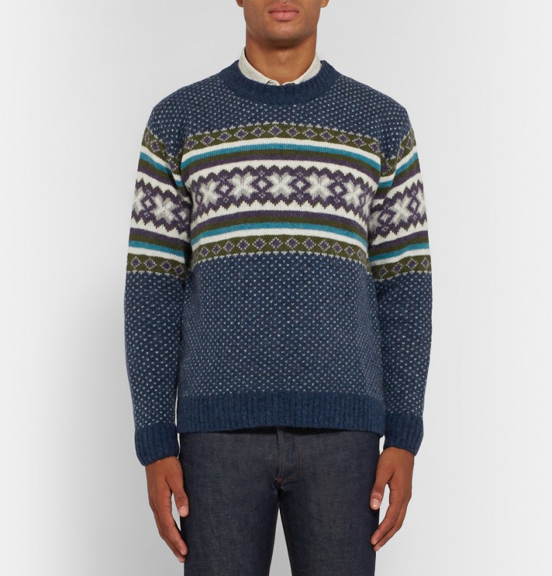 Several Fair Isle Wool Sweater