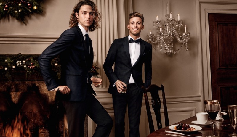 Miles McMillan and RJ King for Tommy Hilfiger's holiday 2015 campaign.