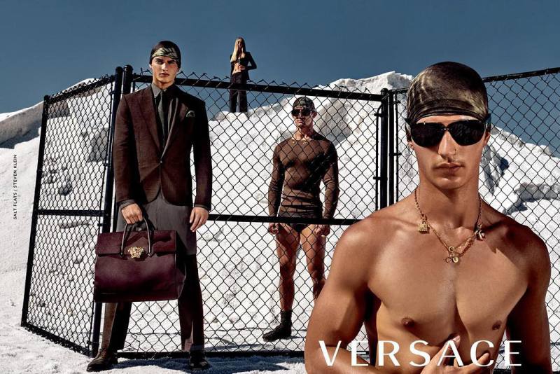 Models Benjamin Benedek, Nathaniel Visser and Lukasz Grabowski for Versace Spring/Summer 2016 Campaign