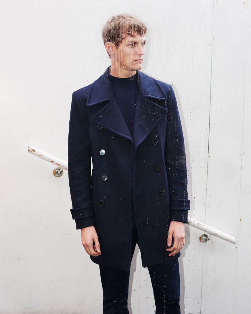 zara peacoat mens