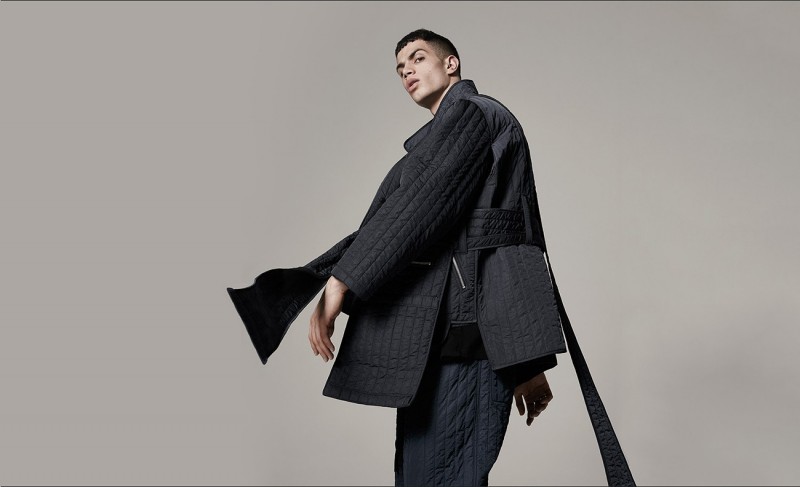 Wide-strap quilted jacket and wide-leg quilted trousers, both by Craig Green.