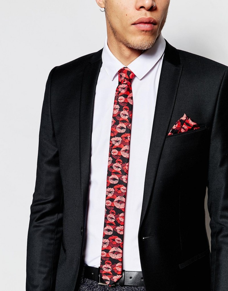 ASOS Men Valentines Tie Pocket Square