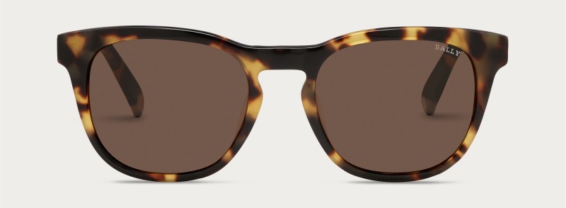 Bally Round Sunglasses in Dark Tortoiseshell.