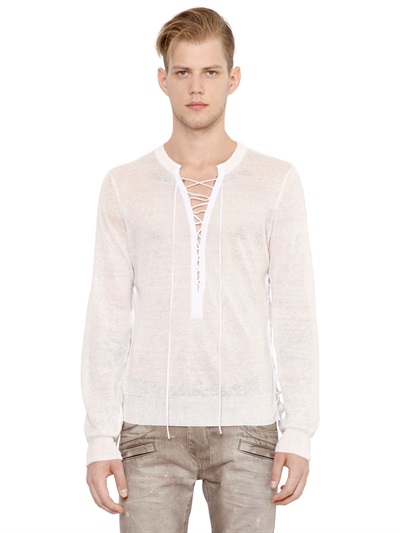 Balmain Lace-Up Shirt