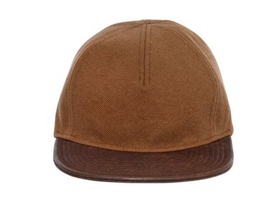 Balmain Nappa Leather Canvas Baseball Cap