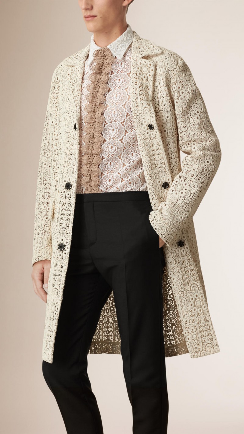 Burberry Italian Lace Coat » Burberry Makes a Lace Style Proposal Burberry Italian Lace Coat