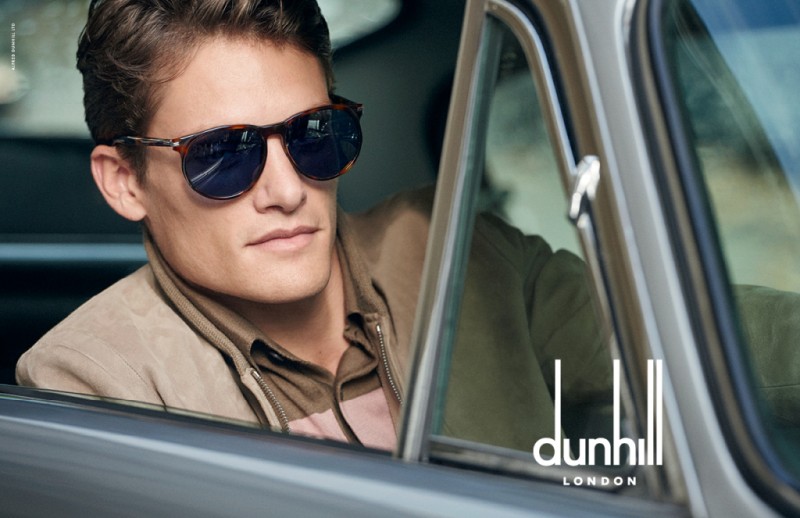 Danny Beauchamp fronts Dunhill's spring-summer 2016 advertising campaign for eyewear.