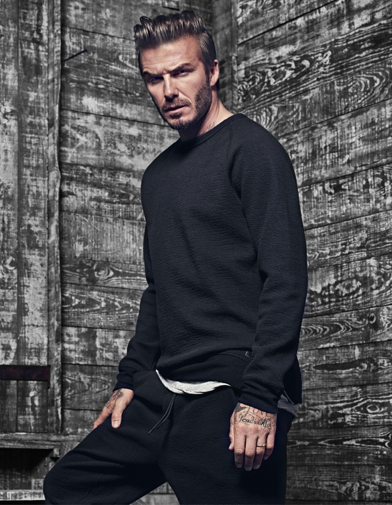 David Beckham photographed by Mario Sorrenti for his H&M Bodywear spring-summer 2016 campaign.