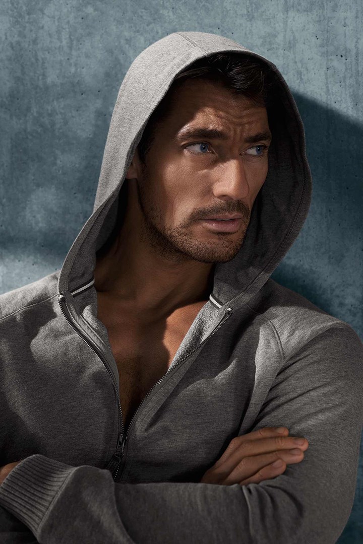 David Gandy prepares to hit the gym with his latest Marks & Spencer's collaboration.