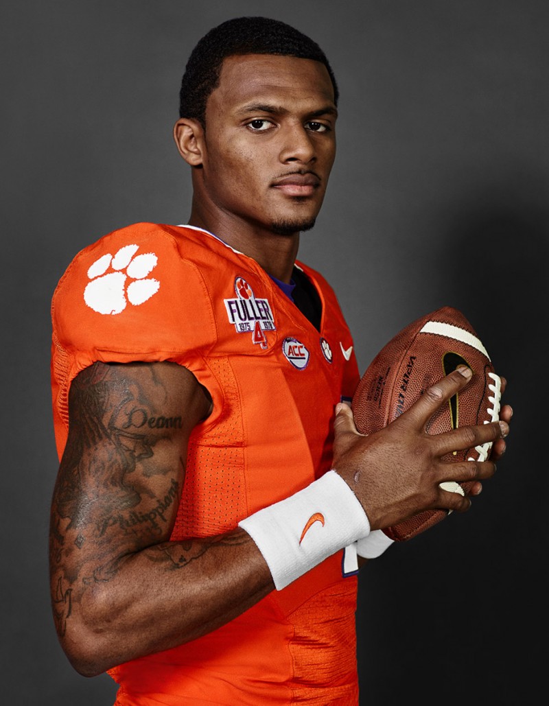 Deshaun Watson poses for ESPN magazine.