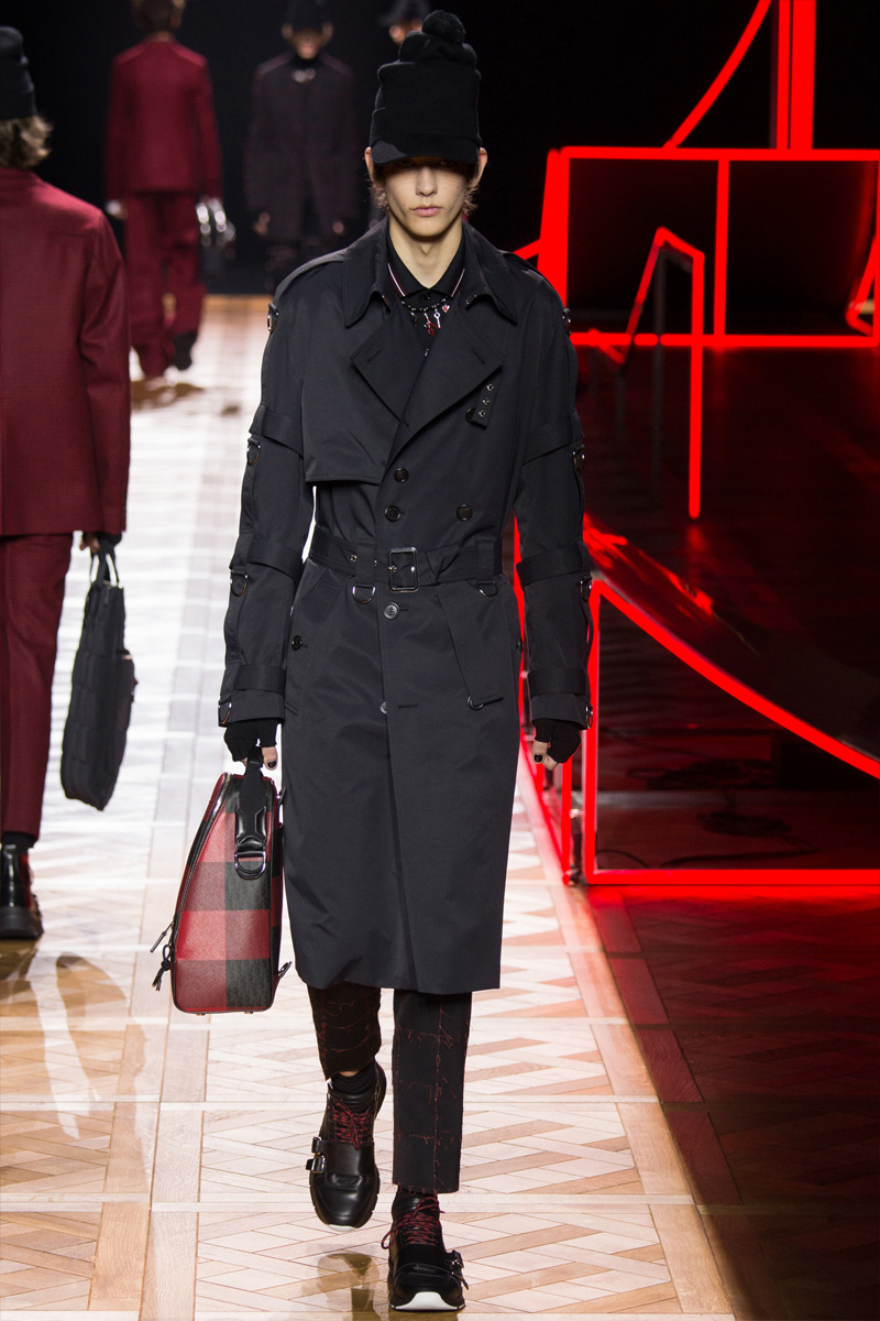 Kris Van Assche embraces the timeless trench for Dior Homme's fall-winter 2016 collection.