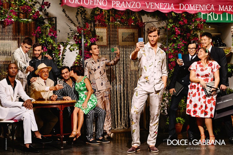 Dolce & Gabbana champions the digital age once more as models take selfies in its spring-summer 2016 campaign.