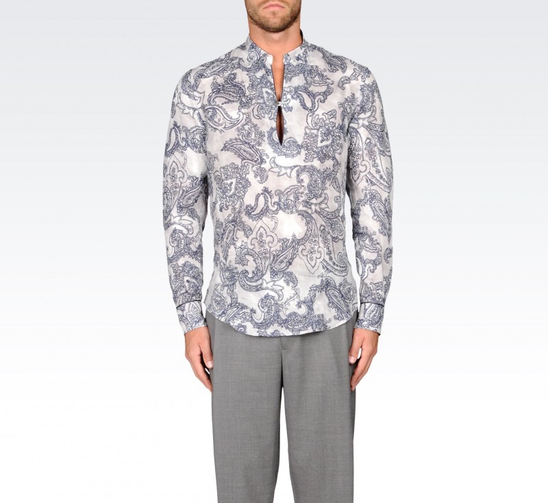 Emporio Armani Long-Sleeve Paisley Shirt