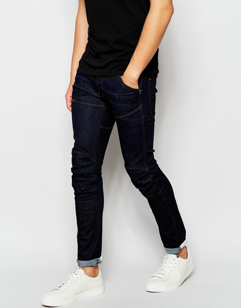 G-Star Elwood 5620 Super Slim Fit Stretch Jeans in Dark Aged.