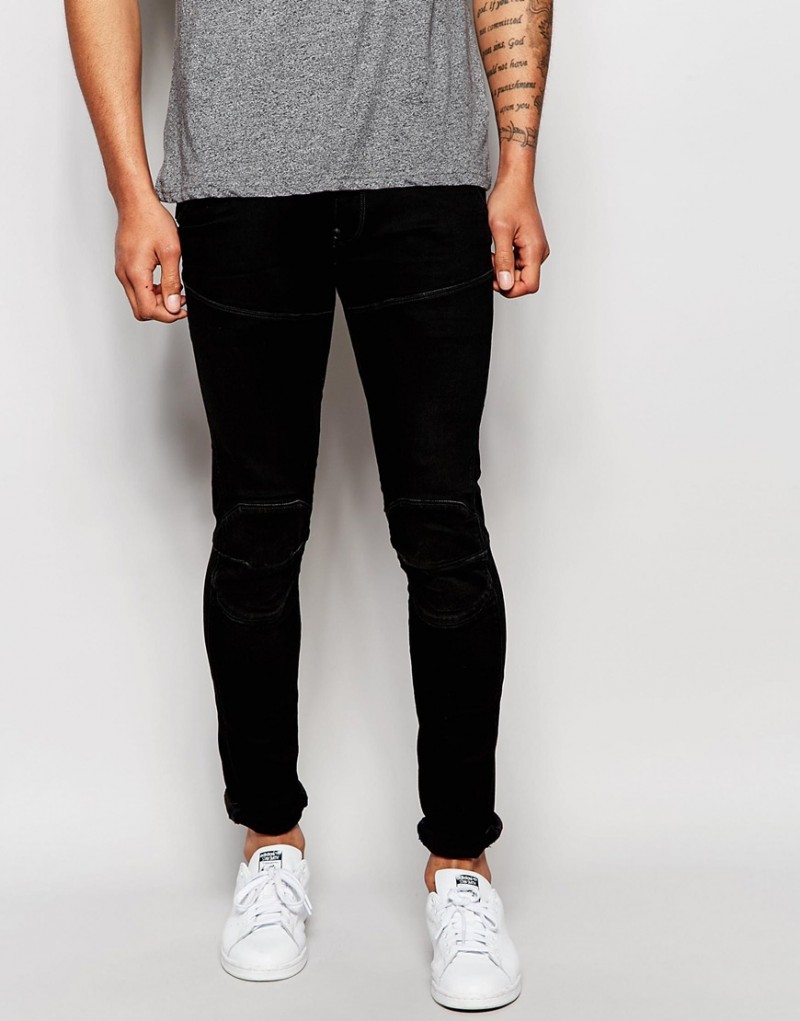 G-Star Elwood 5620 Super Slim Fit Stretch Jeans in Slander Black.