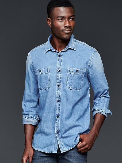 Gap 1969 Iconic Chambray Denim Workers Shirt