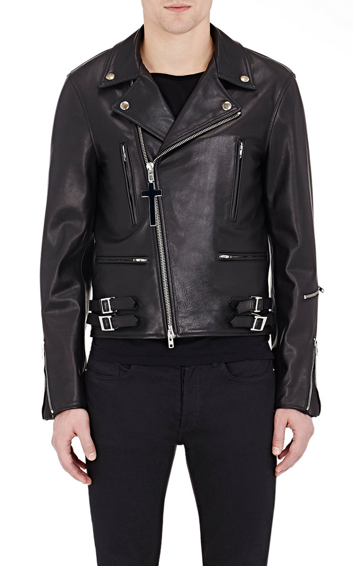 Givenchy Calfskin Leather Biker Jacket
