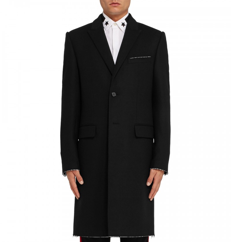 Givenchy Raw Edged Wool Coat