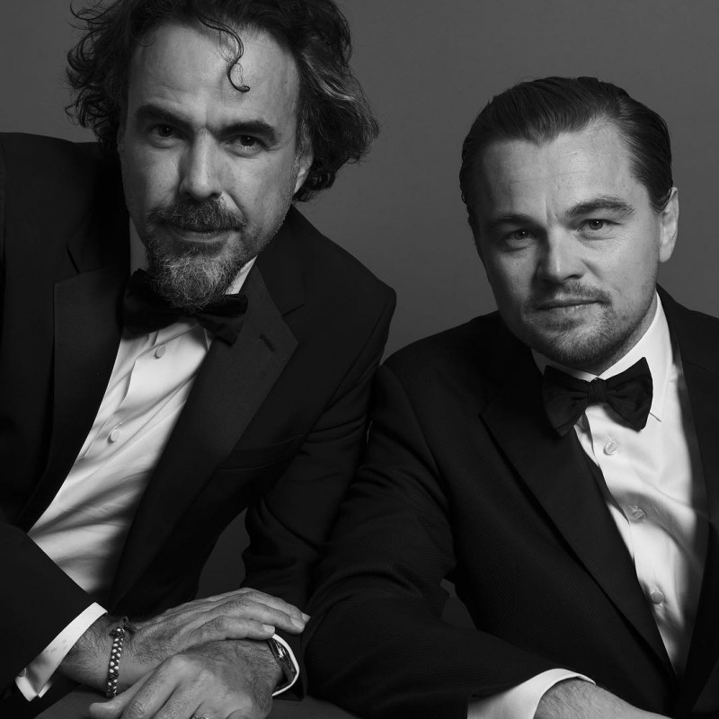 Director Alejandro Inarritu and Leonardo DiCaprio photographed by Inez & Vinoodh.