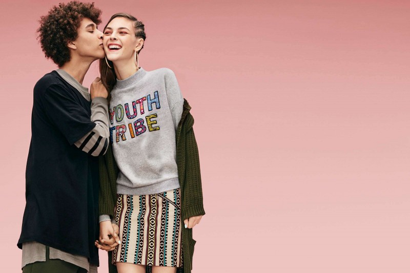 Model Jackson Hale stars in a couple's themed outing for H&M.