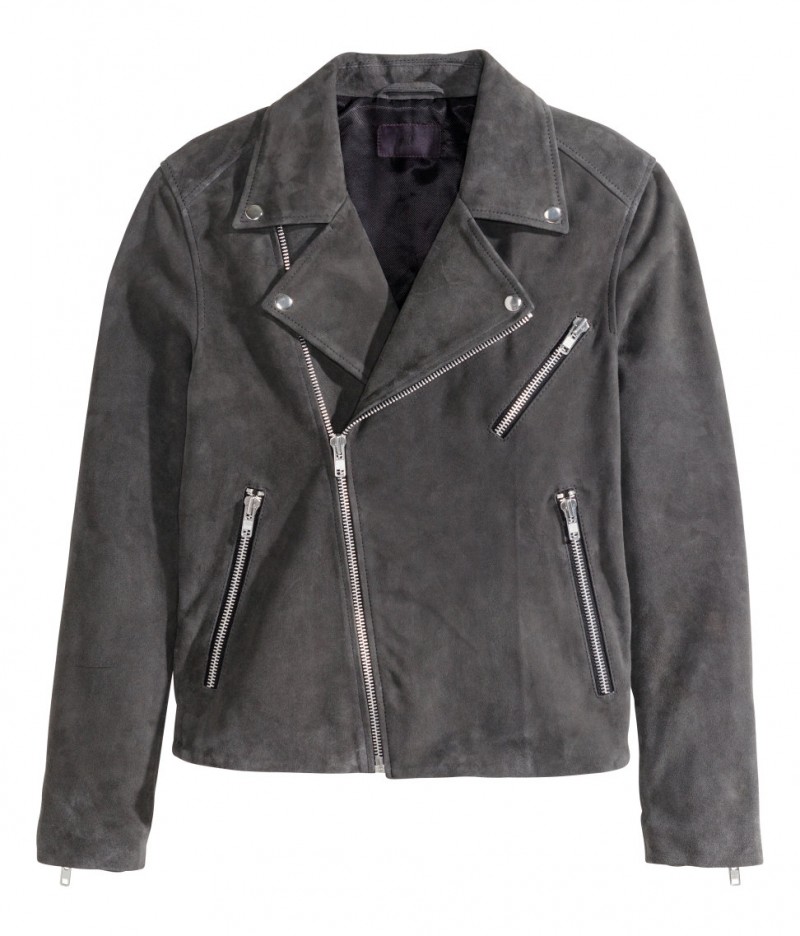 H&M Men Suede Biker Jacket