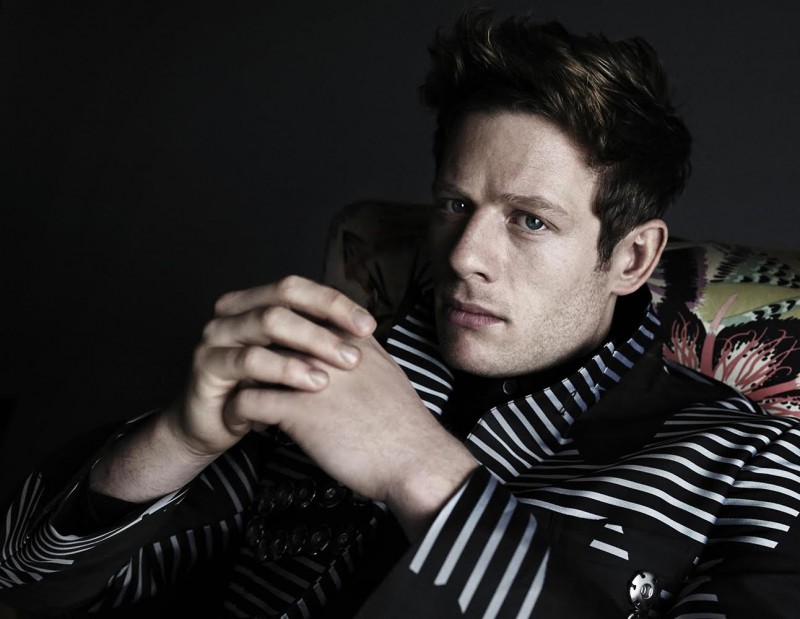 James Norton photographed for the pages of L'Uomo Vogue.
