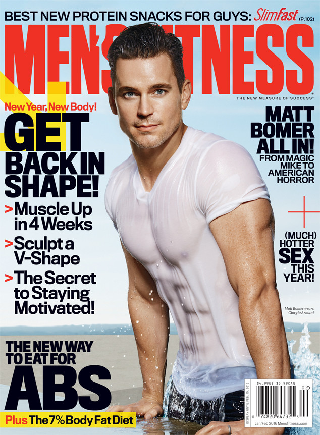 Matt Bomer Rocks Wet T-Shirt for Men's Fitness Cover, Talks Growing Up with Guns