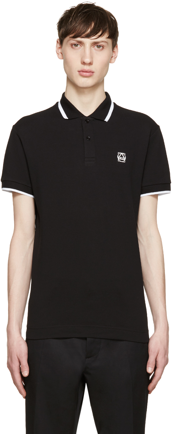 McQ by Alexander McQueen Black Pique Logo Polo