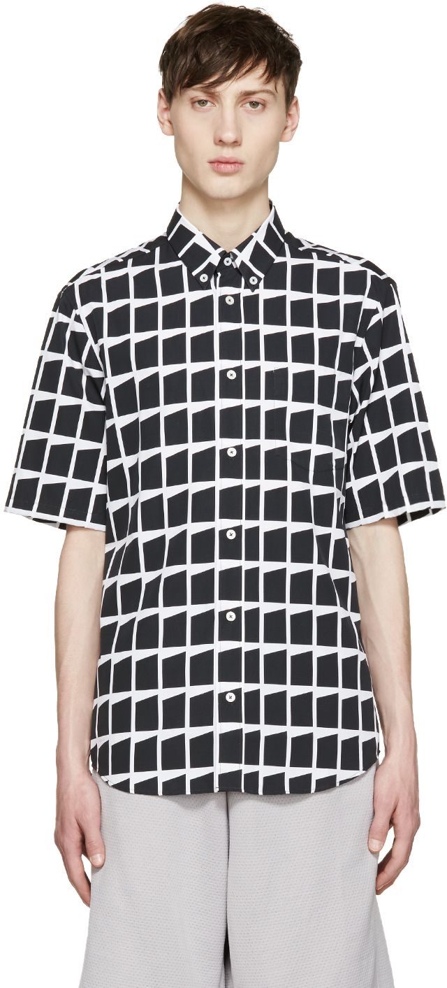 McQ by Alexander McQueen Black and White Shields Shirt