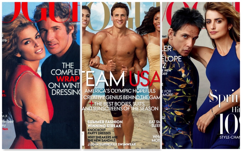 American Vogue covers featuring male stars.