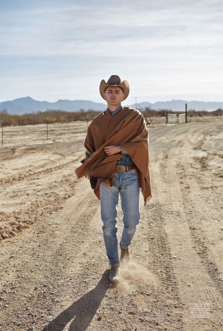 Western Style: Bo Develius Embraces Cowboy Fashions for SummerWinter