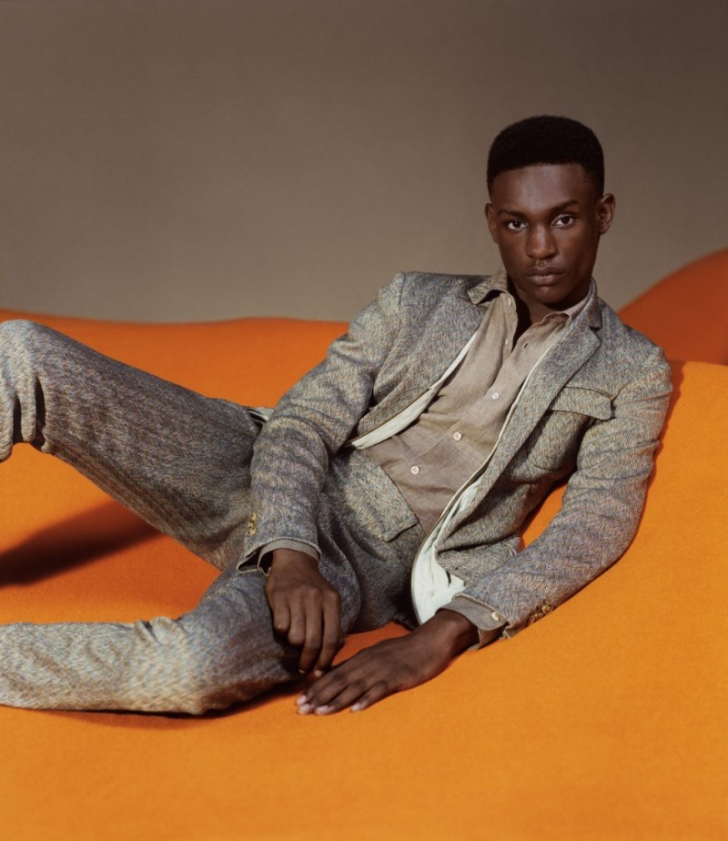 Missoni spring-summer 2016 men's campaign featuring model Victor Ndigwe.