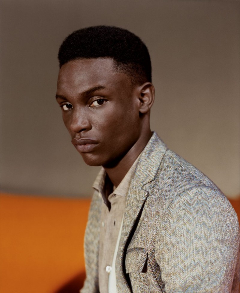 Model Victor Ndigwe for Missoni's spring-summer 2016 men's campaign.