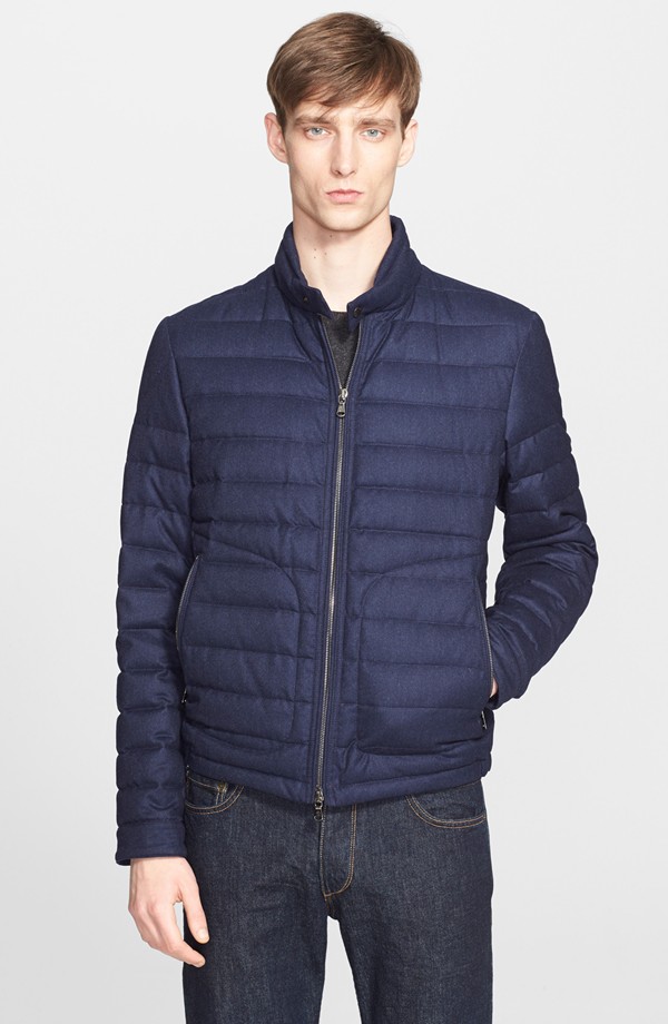 Moncler Delabost Quilted Wool Moto Jacket