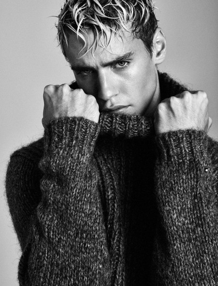 Intertwined: Oliver Stummvoll Models Knits, Shearling + More for Attitude